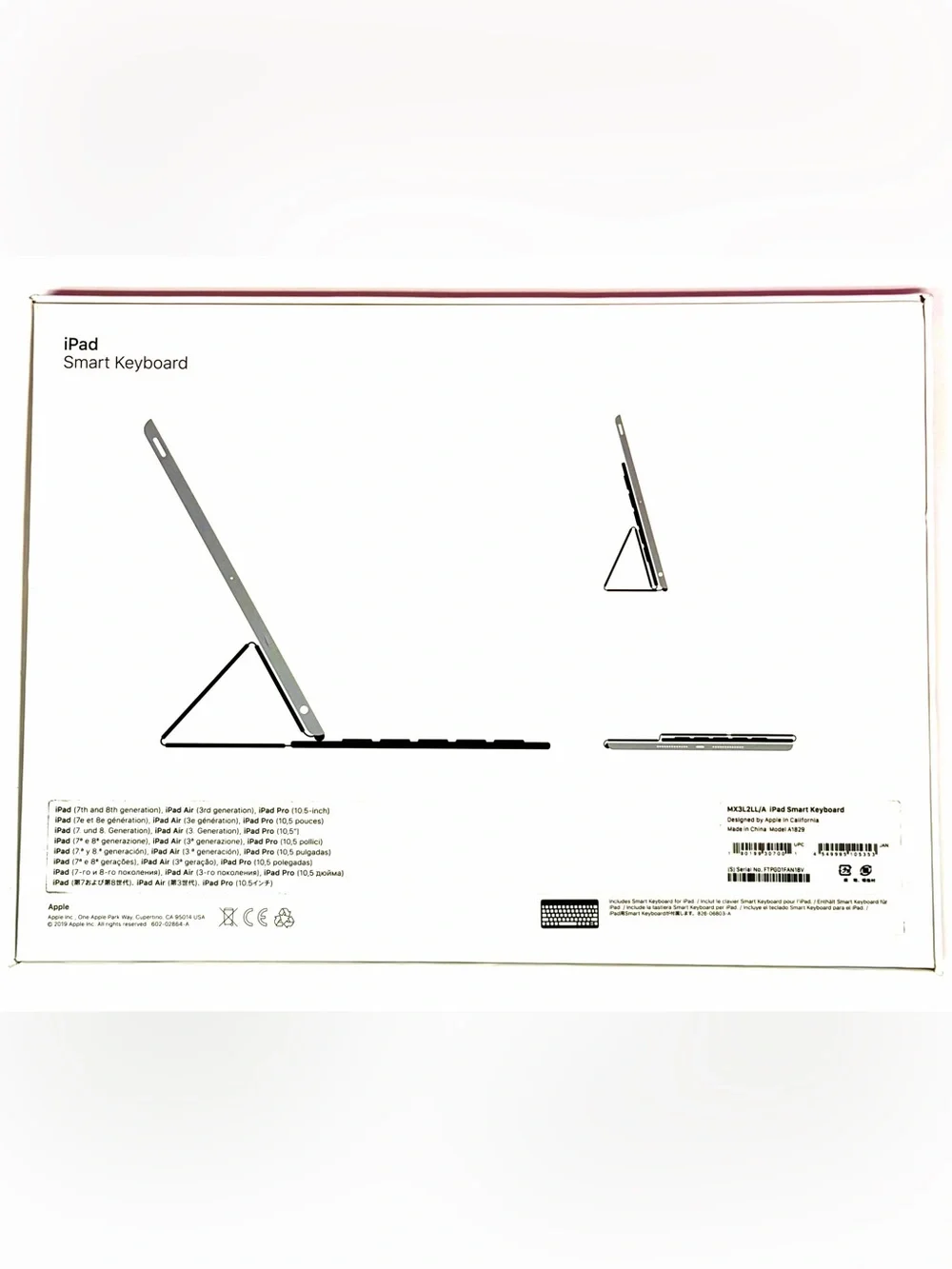 NWT iPad Smart Keyboard 7th&8th Gen iPad Air 3rd Gen iPad Pro 10.5” Compatible